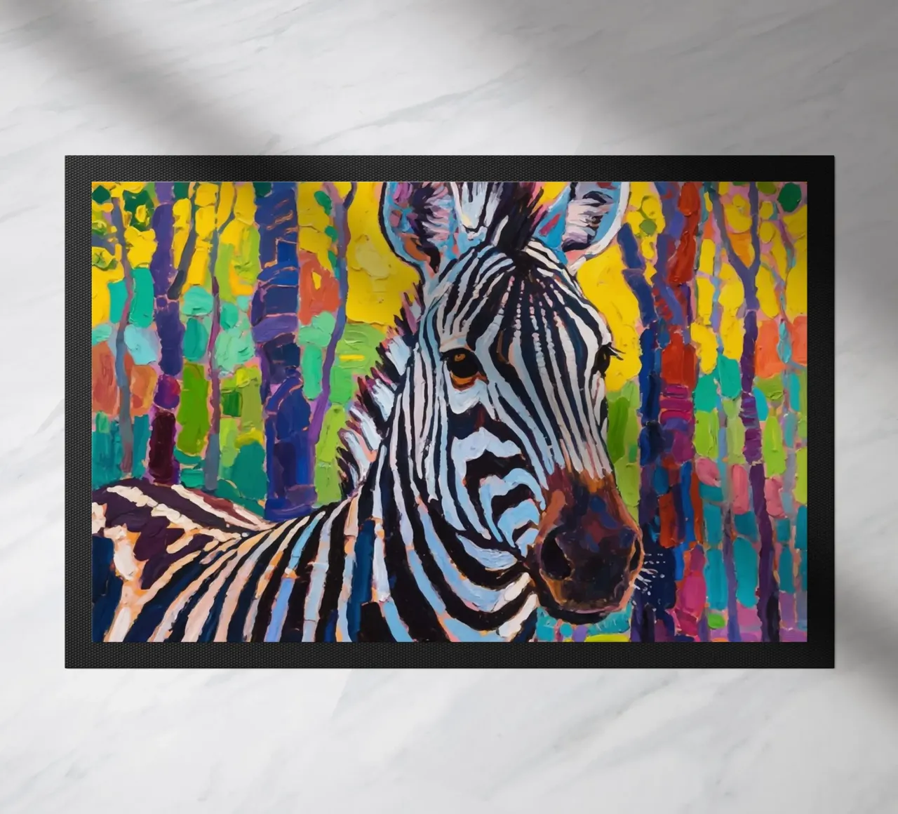 zebra nella foresta zerbino da Slash Shop