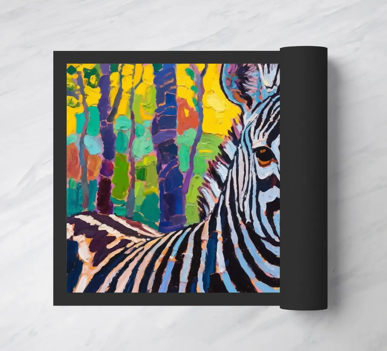 zebra nella foresta zerbino da Slash Shop