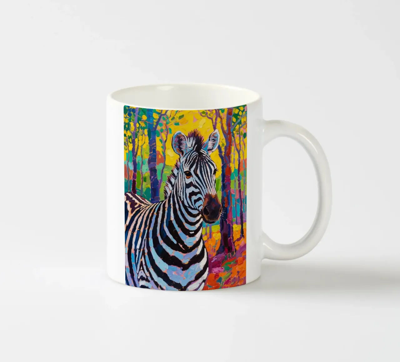 zebra nella foresta tazza in ceramica da Slash Shop