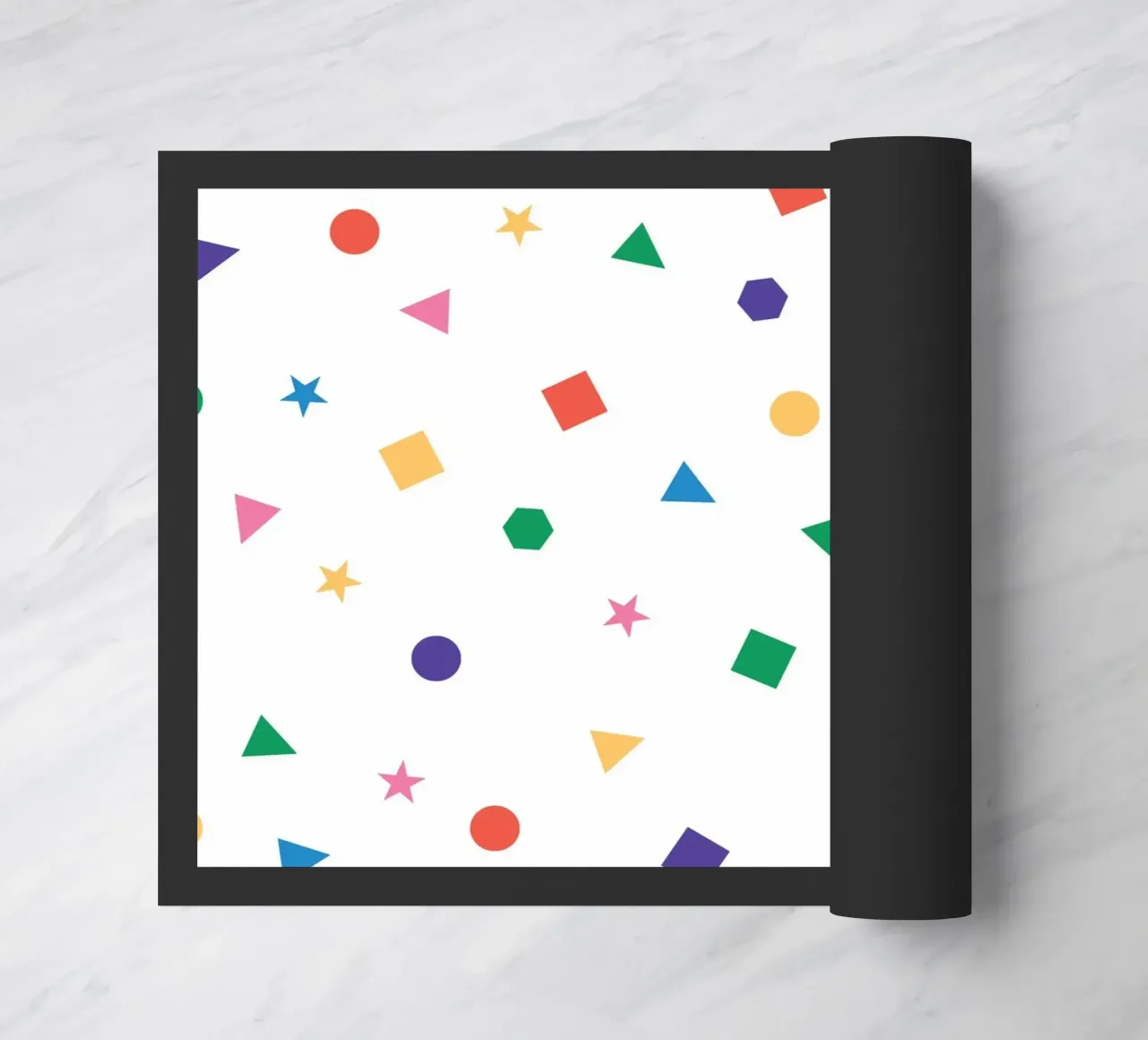 Forma geometrica colorata zerbino da Studio Fun Boy