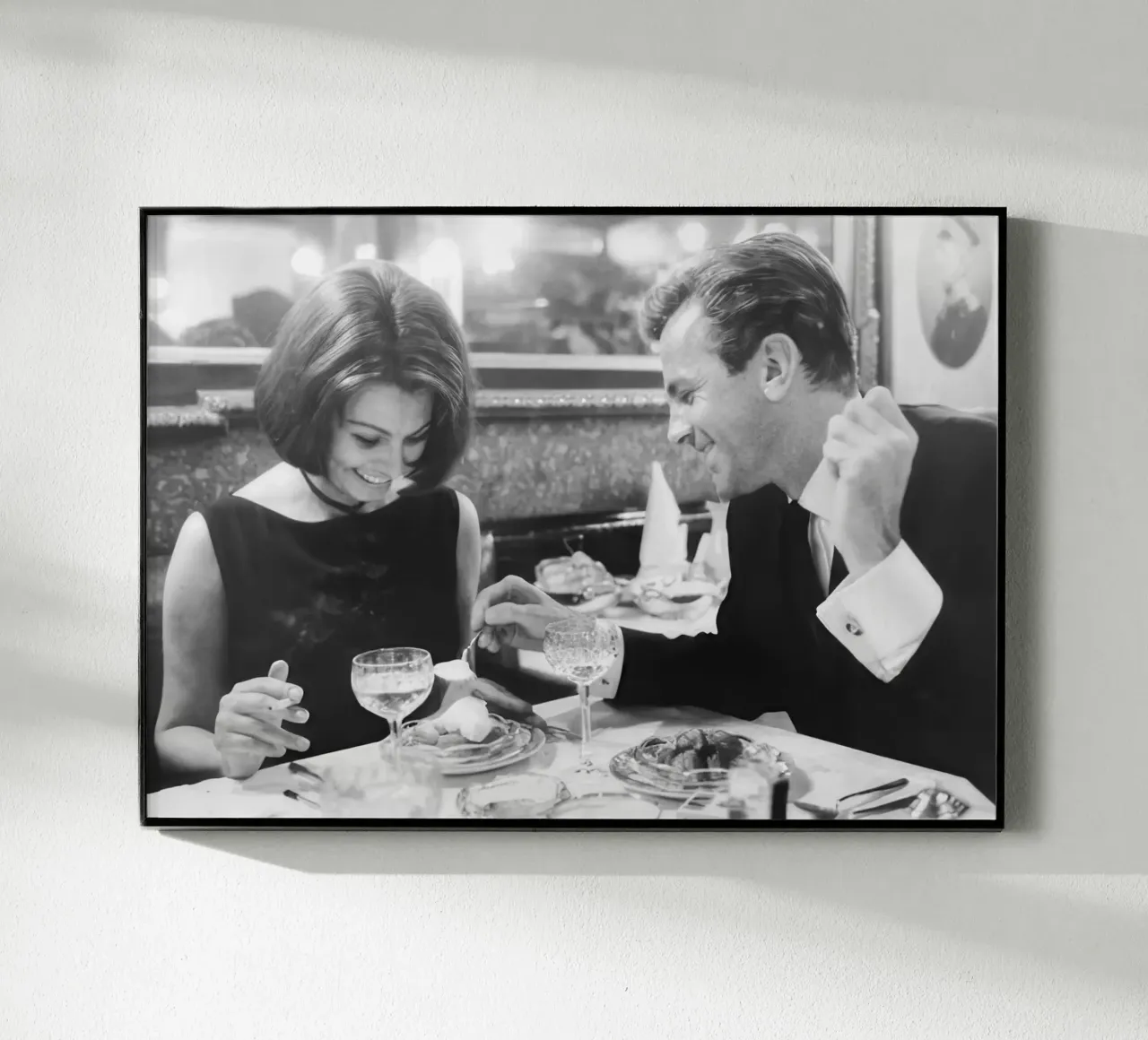 sophia loren e maximilian schell a cena plexiglass da blacsteel