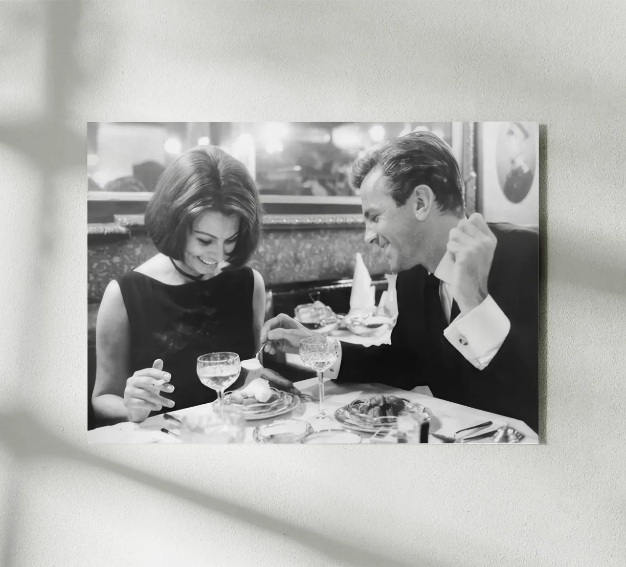 sophia loren e maximilian schell a cena plexiglass da blacsteel