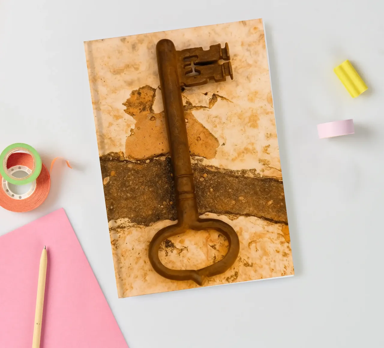 old rusty key notebook by PASMING