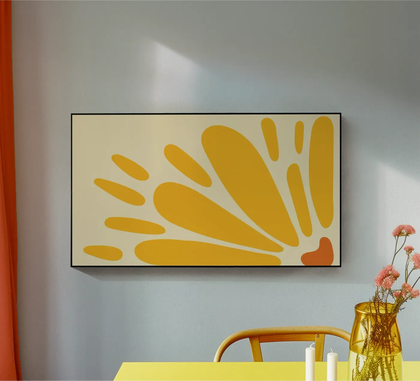 Flower Blossom Warm acrylic glass by Studio Fun Boy