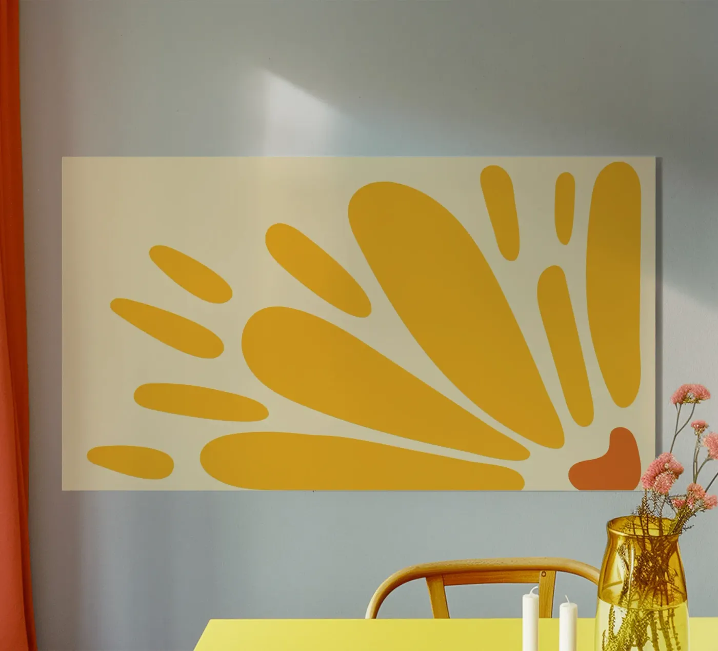 Flower Blossom Warm acrylic glass by Studio Fun Boy