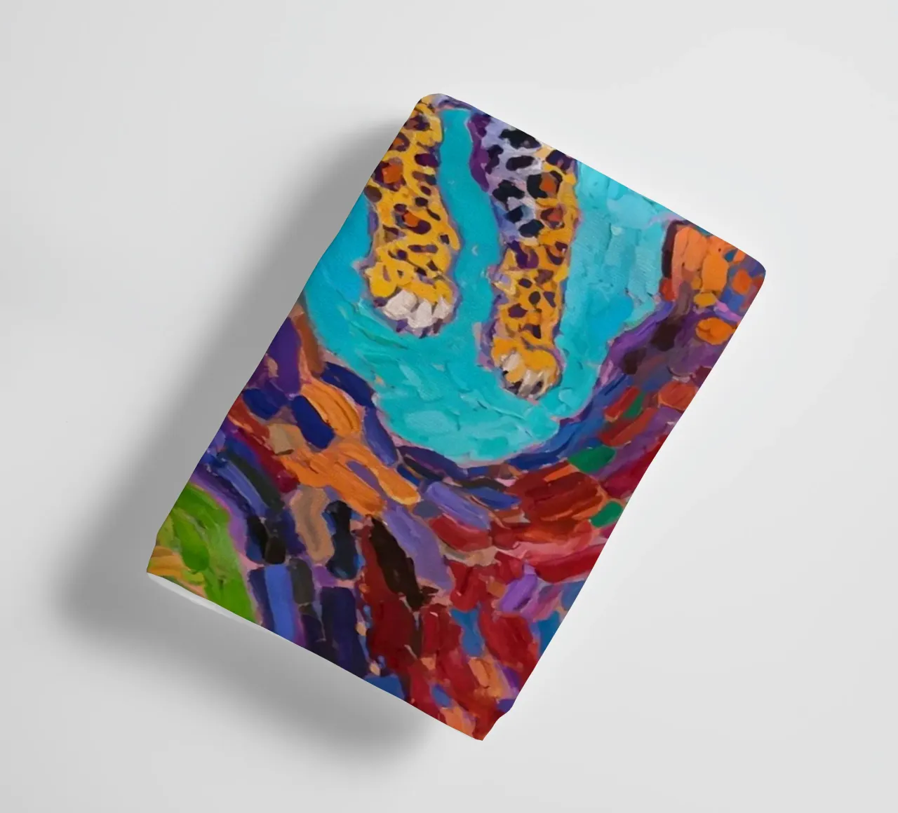 Leopard jumping between tree towel by Slash Shop