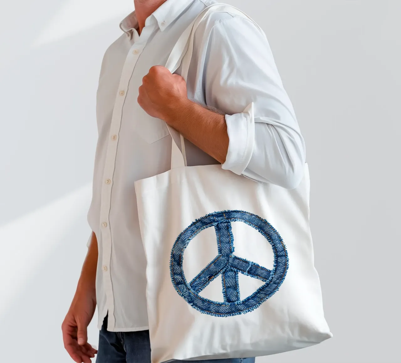 Pace in denim borsa in juta da Andrea Haase Modern Home