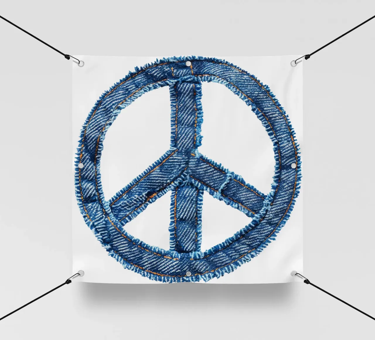Pace in denim telo in pvc da Andrea Haase Modern Home