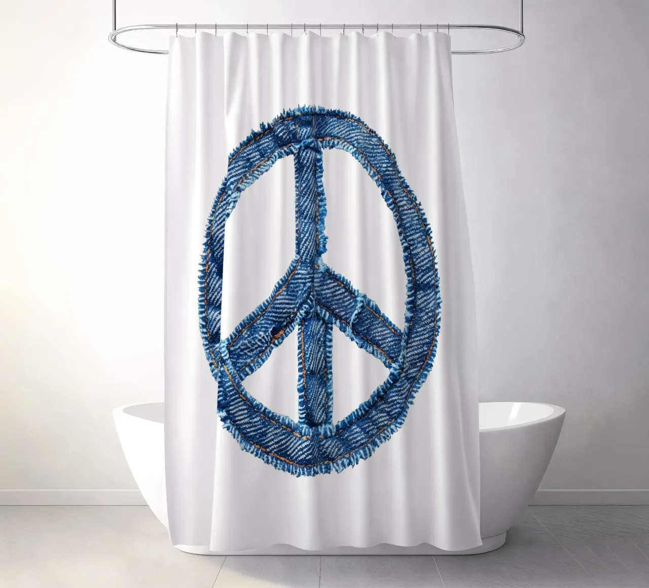 Pace in denim tenda da doccia da Andrea Haase Modern Home