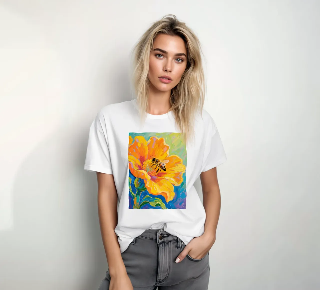 api appollaiate sui fiori t-shirt da Slash Shop