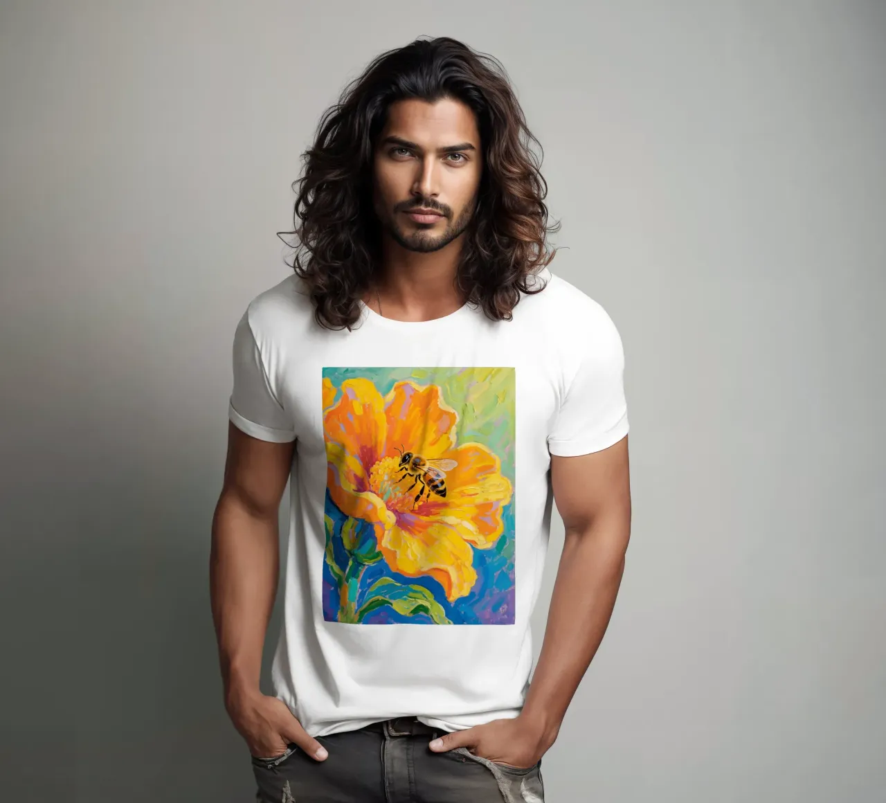 api appollaiate sui fiori t-shirt da Slash Shop