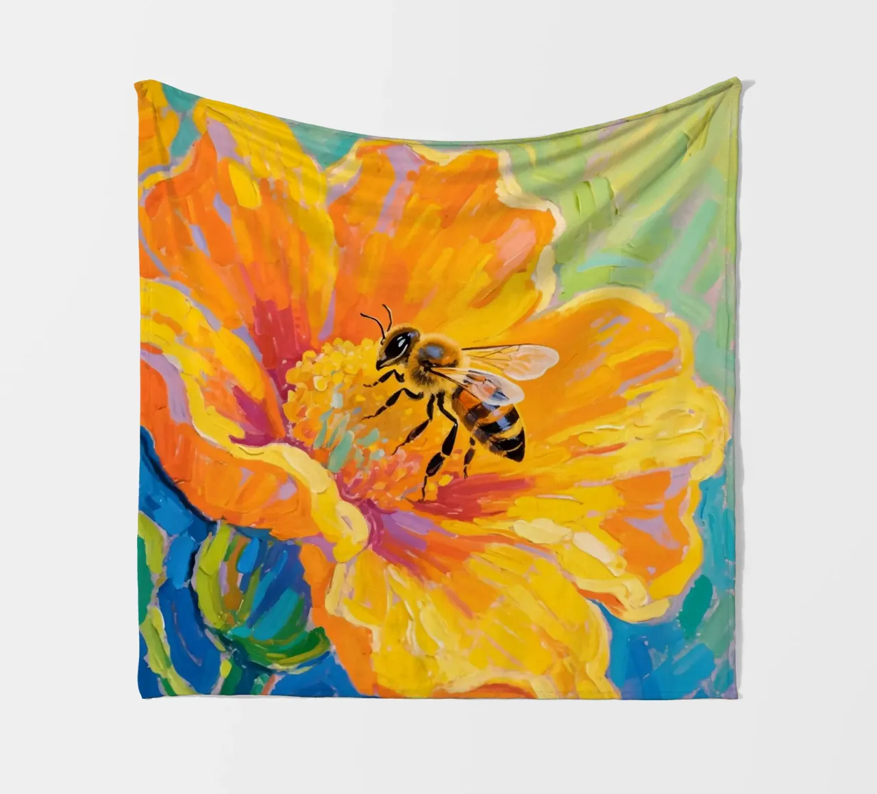 api appollaiate sui fiori coperta in pile da Slash Shop