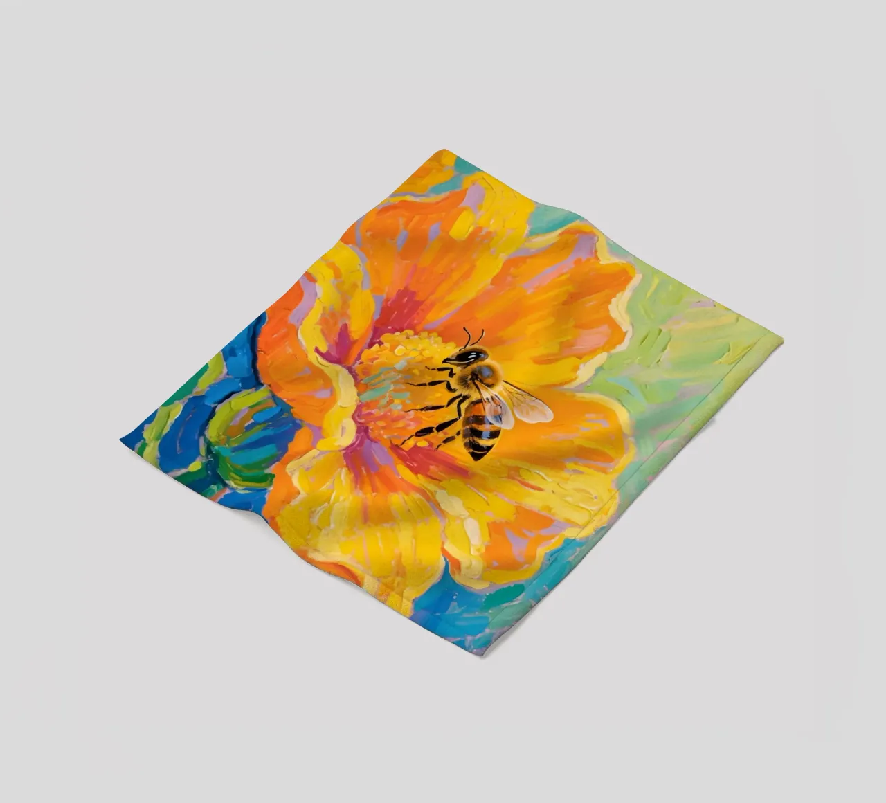 api appollaiate sui fiori coperta in pile da Slash Shop