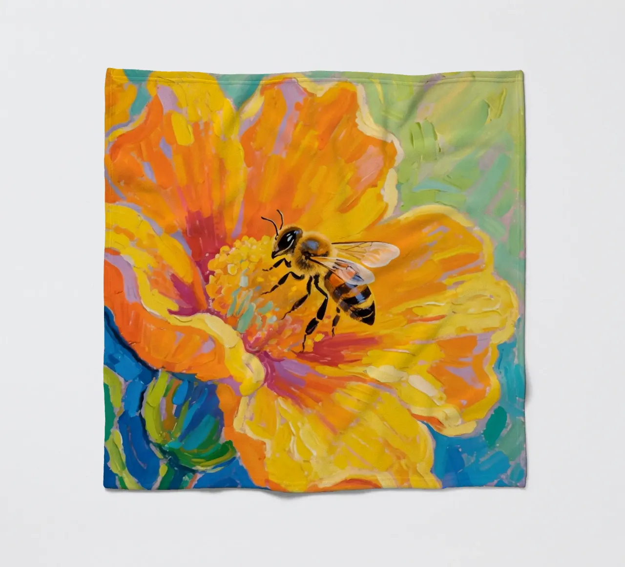 api appollaiate sui fiori coperta in pile da Slash Shop