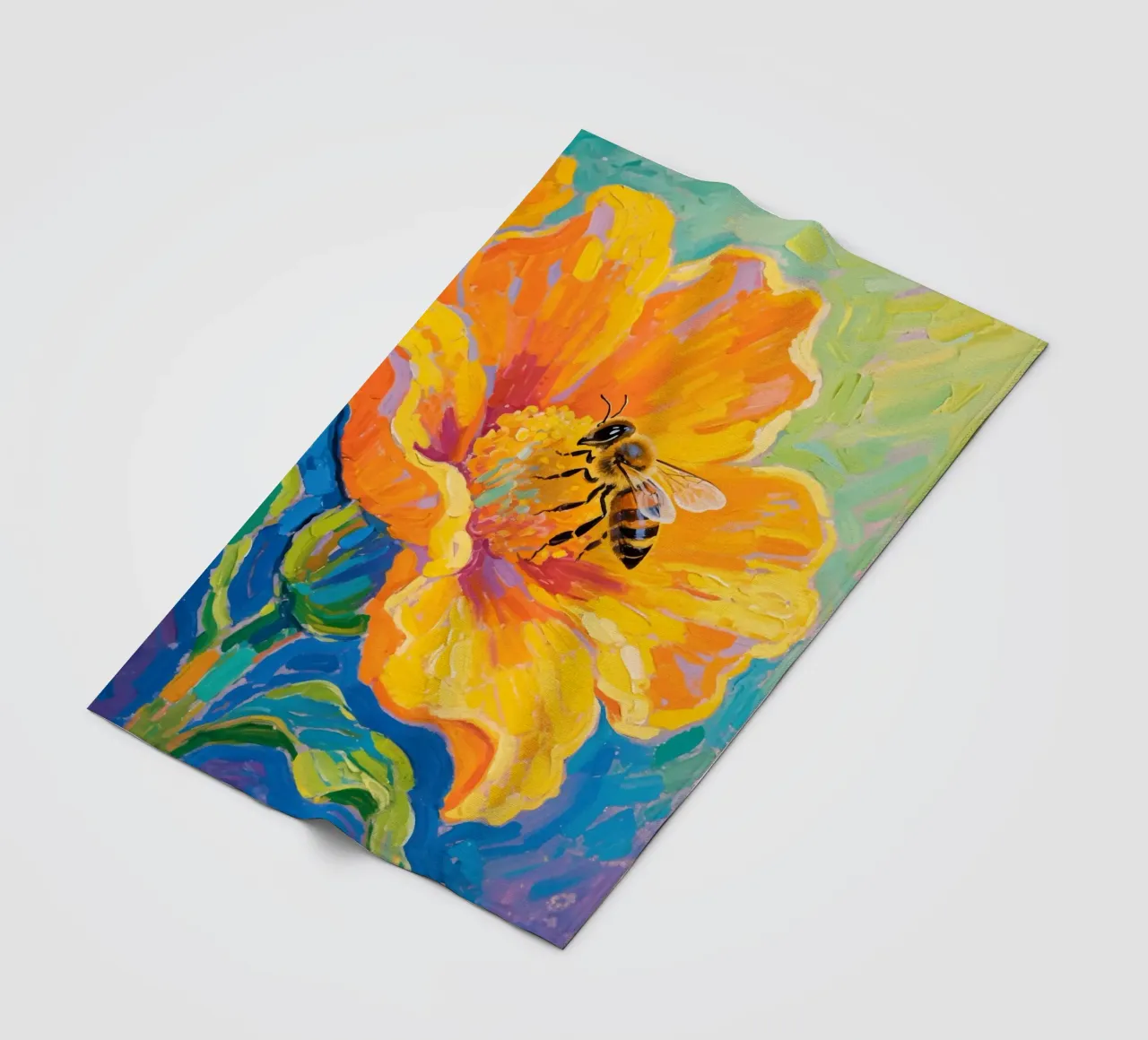 api appollaiate sui fiori coperta in pile da Slash Shop