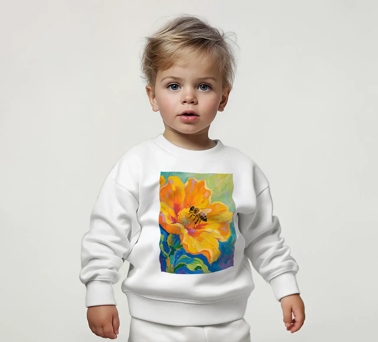 api appollaiate sui fiori felpa neonato da Slash Shop