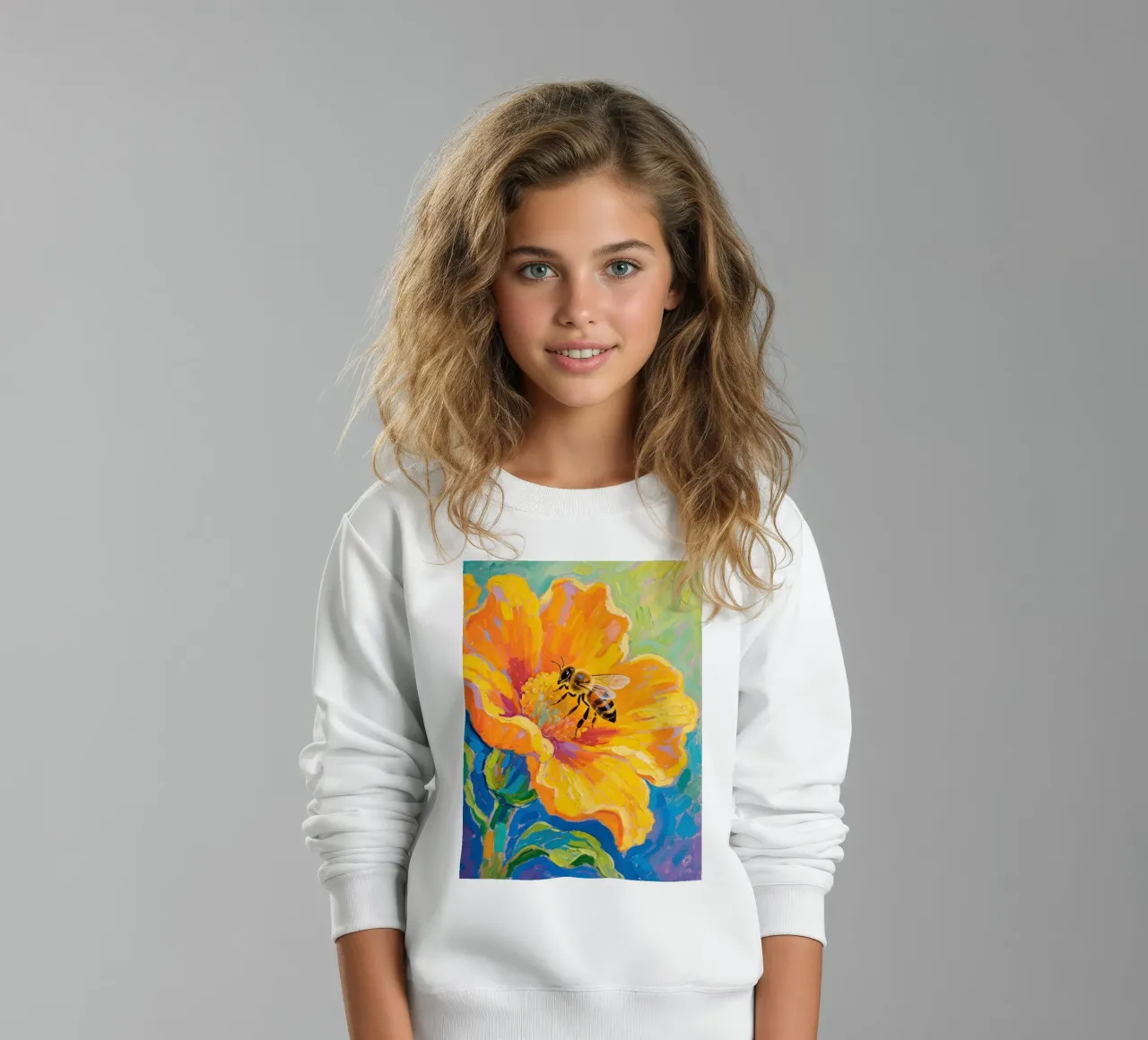 api appollaiate sui fiori felpa bambino da Slash Shop