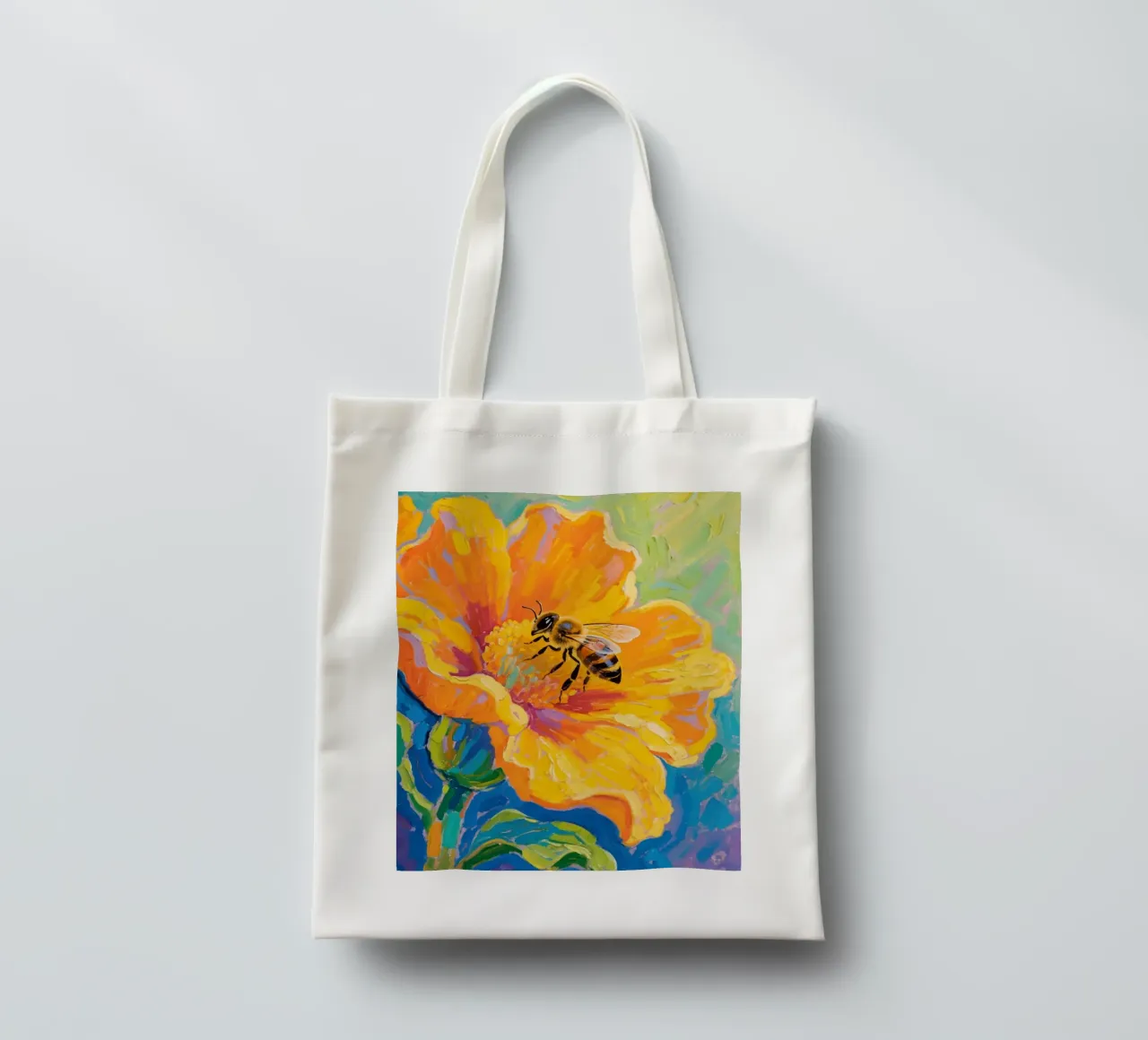 api appollaiate sui fiori borsa in juta da Slash Shop