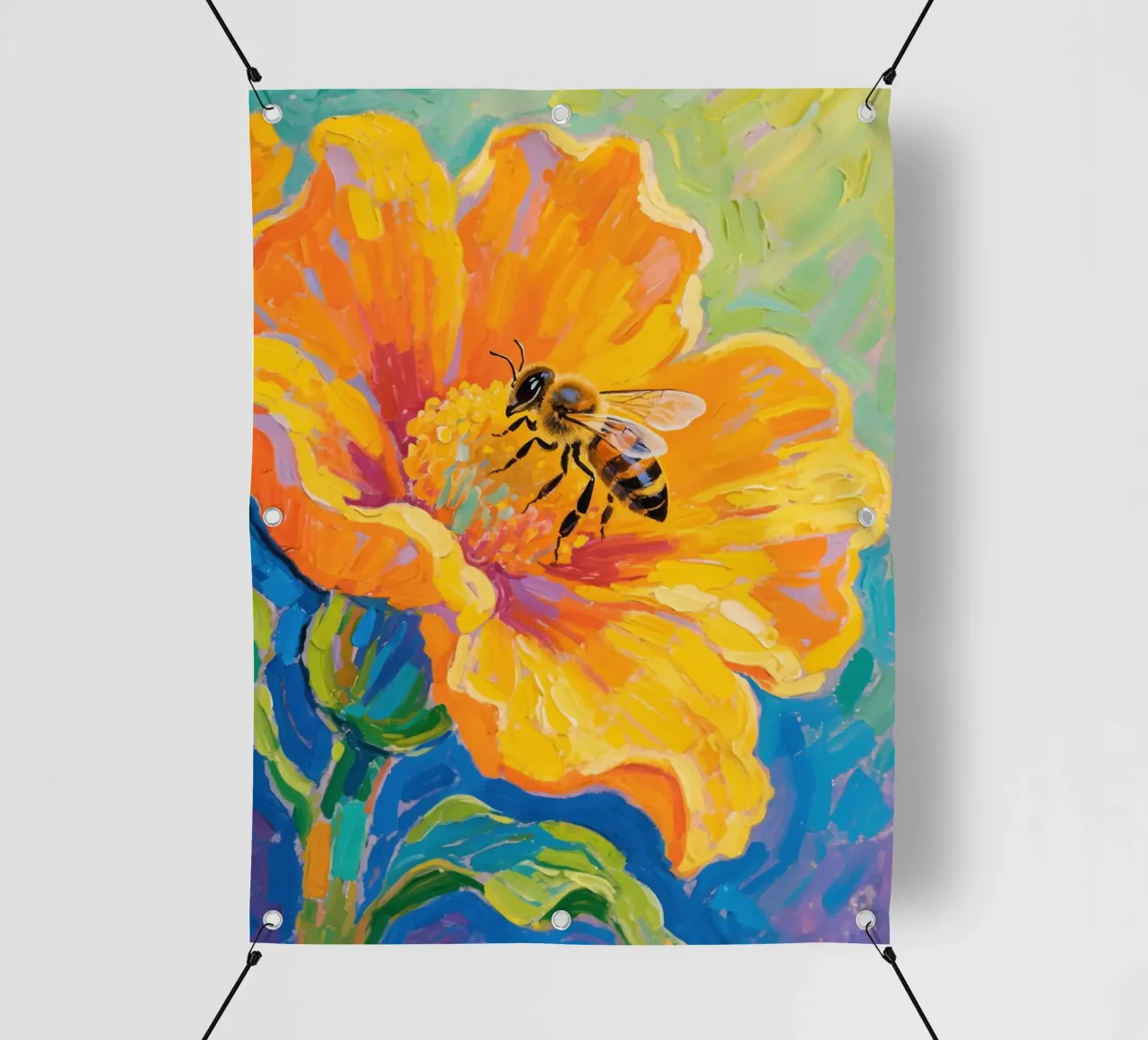 api appollaiate sui fiori telo in pvc da Slash Shop