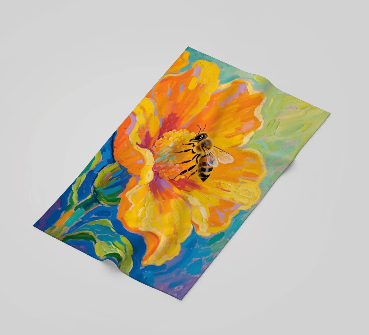 api appollaiate sui fiori telo mare da Slash Shop