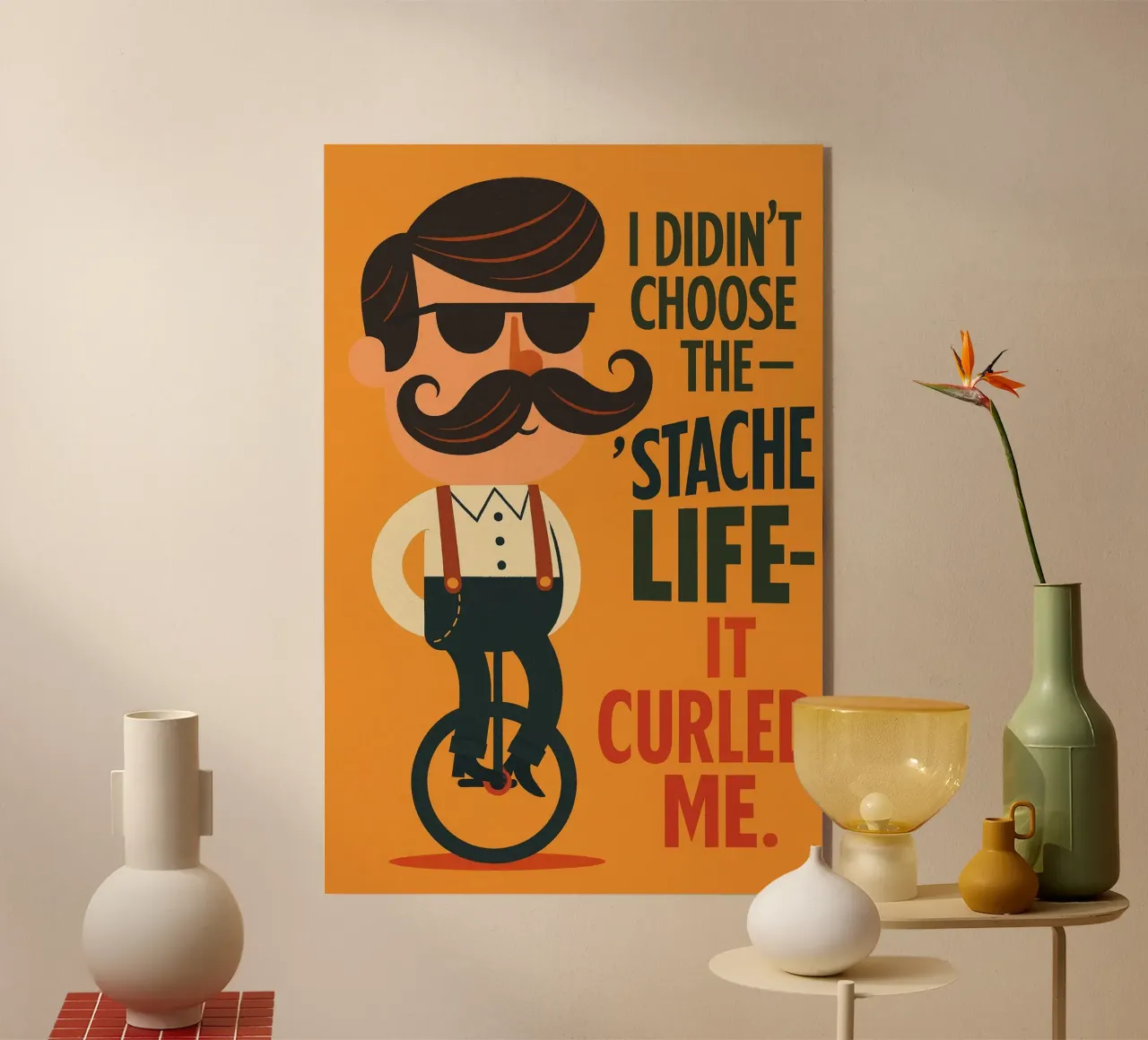 Mustacho Man plexiglass da PurePeachArt