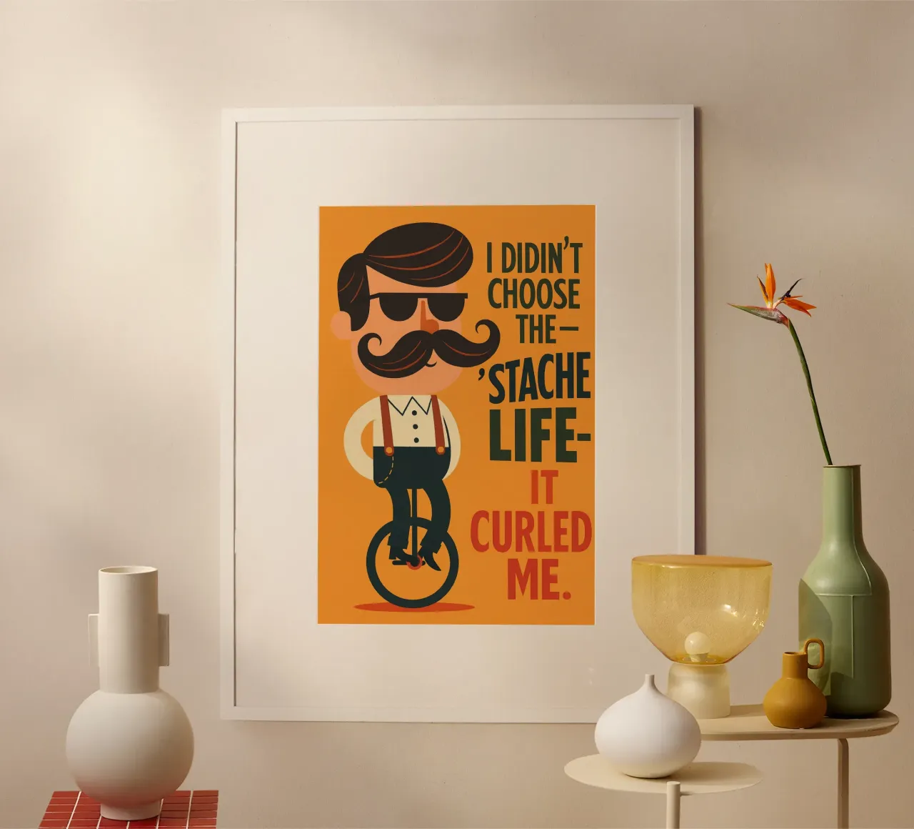 Mustacho Man poster da PurePeachArt