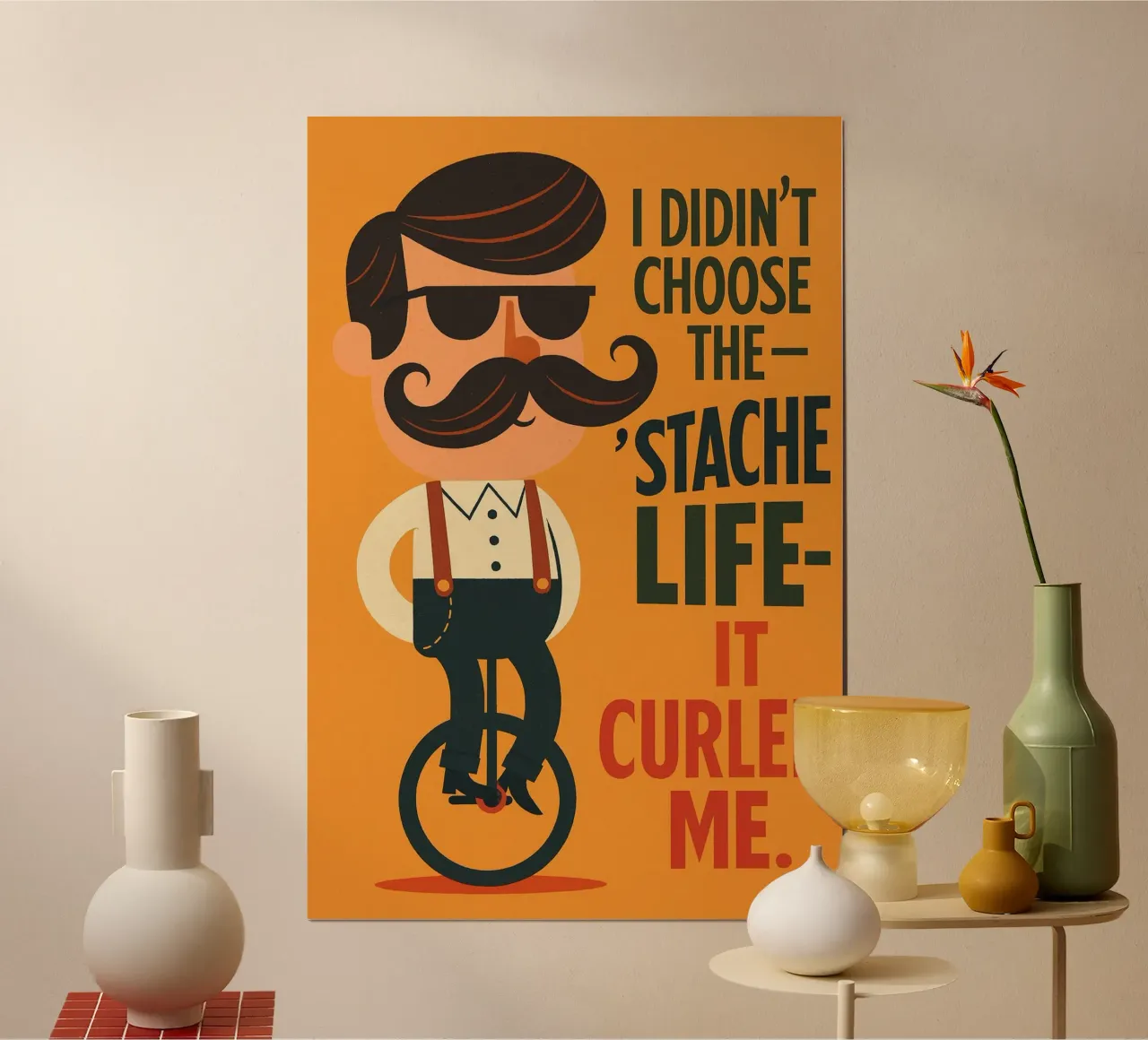 Mustacho Man poster da PurePeachArt