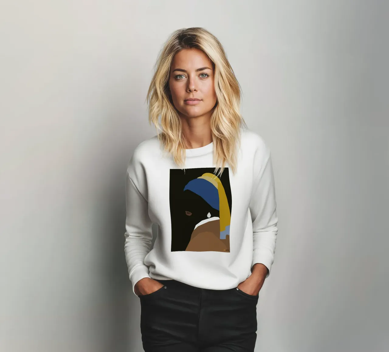 Ragazza con l'orecchino felpa da Rafa Gomes