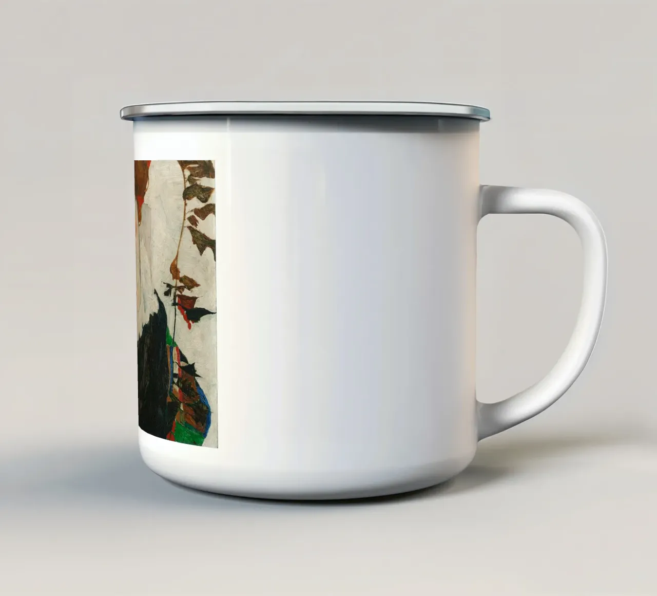 Egon Schiele Ritratto di Wally tazza in smalto da 100 masterpieces