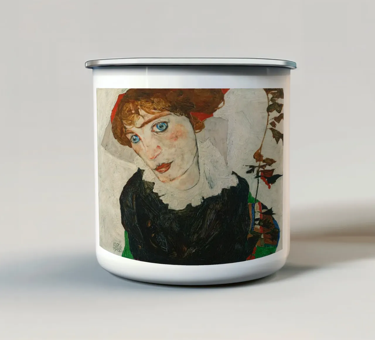 Egon Schiele Ritratto di Wally tazza in smalto da 100 masterpieces