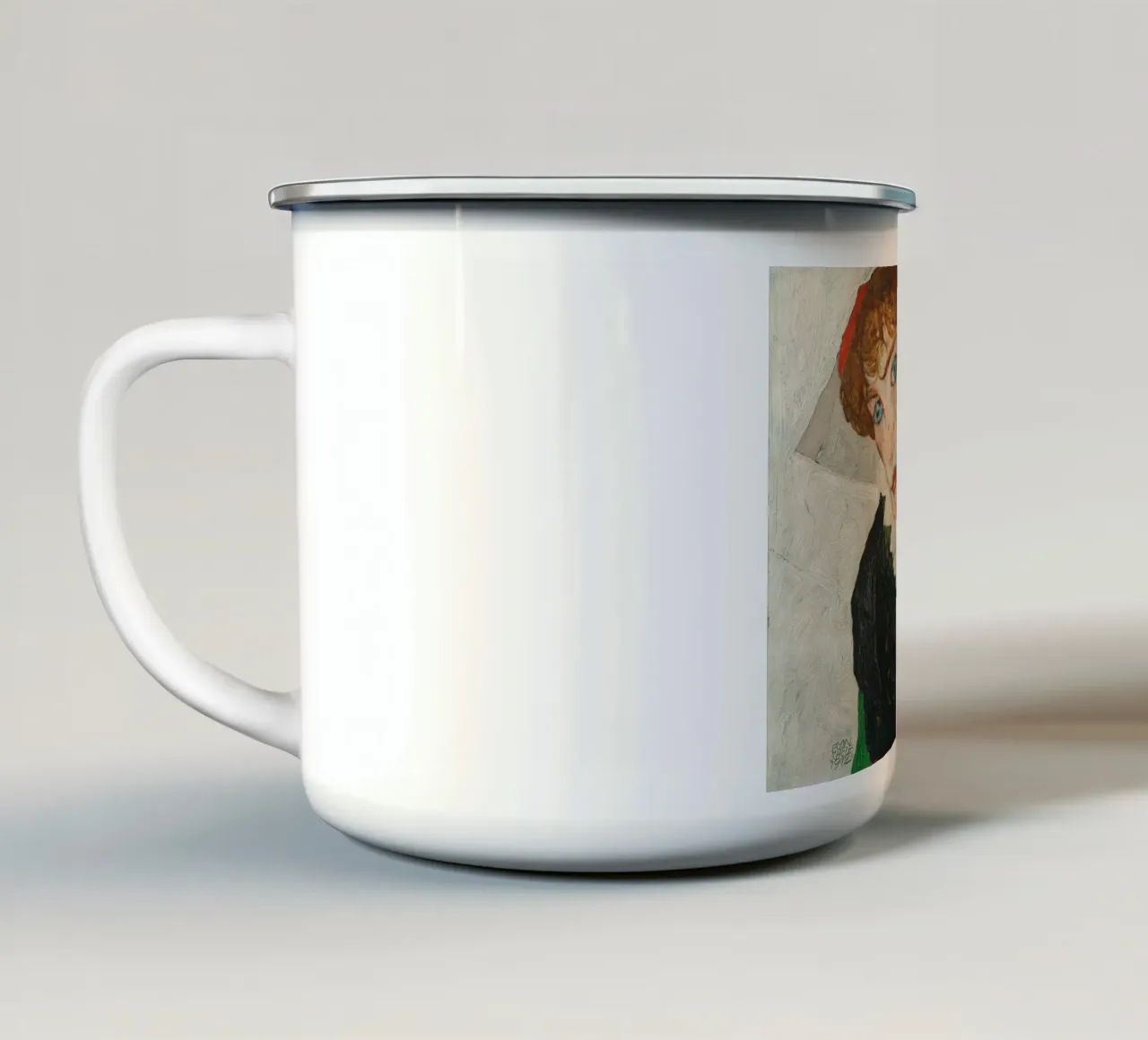 Egon Schiele Ritratto di Wally tazza in smalto da 100 masterpieces