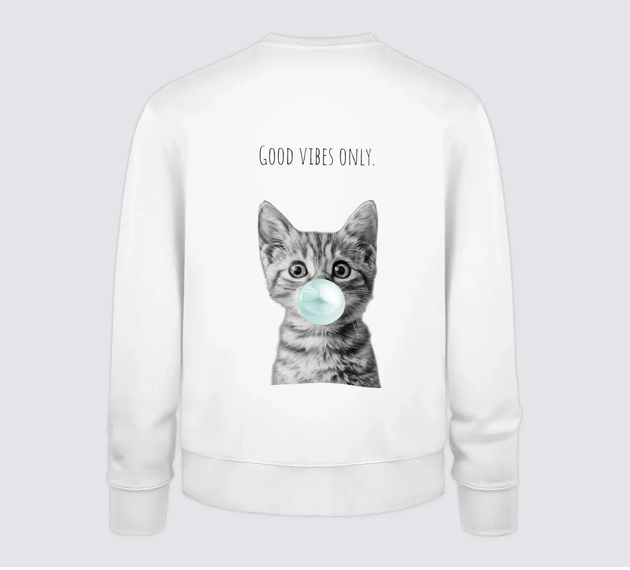 Cool cat - Good Vibes Only - turchese felpa da Melanie Viola
