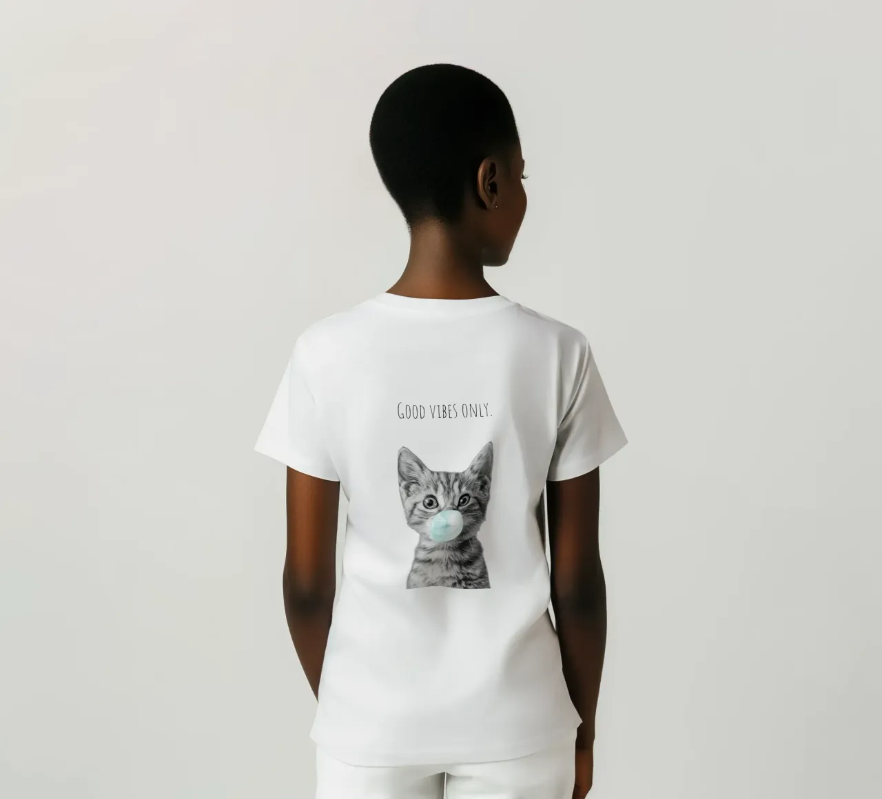 Cool cat - Good Vibes Only - turchese t-shirt da Melanie Viola