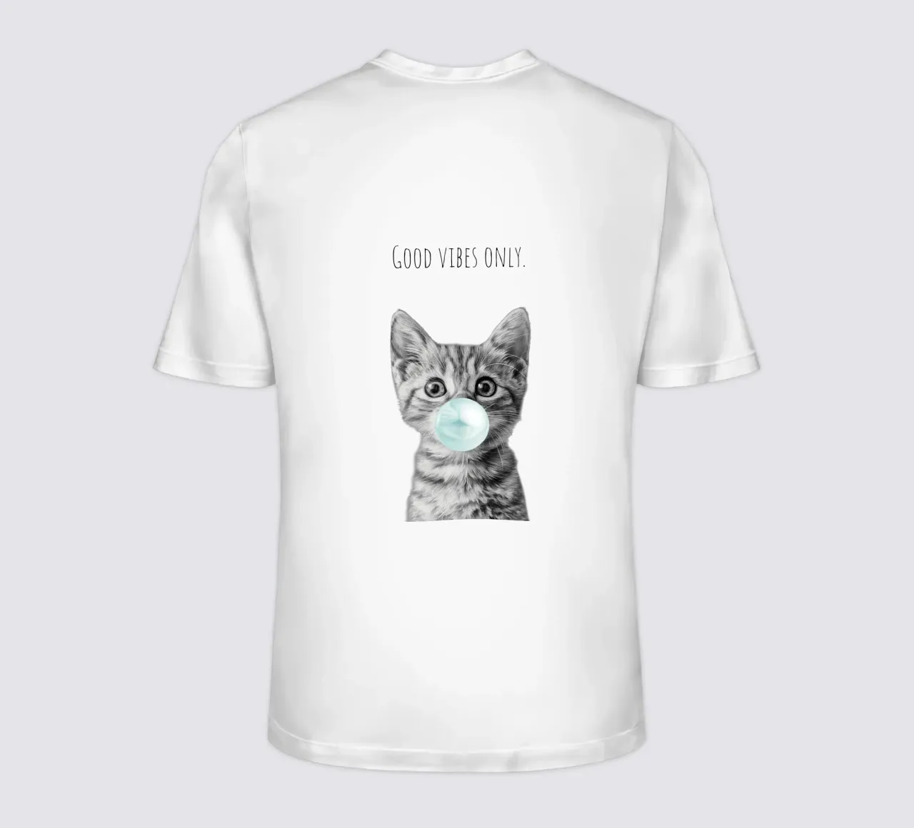 Cool cat - Good Vibes Only - turchese t-shirt da Melanie Viola