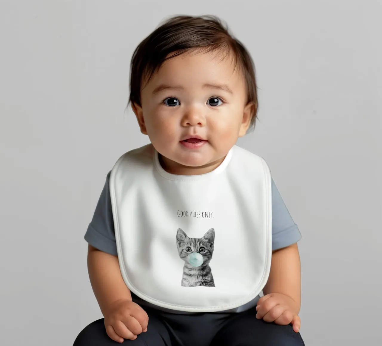 Cool cat - Good Vibes Only - turchese bavaglino da Melanie Viola