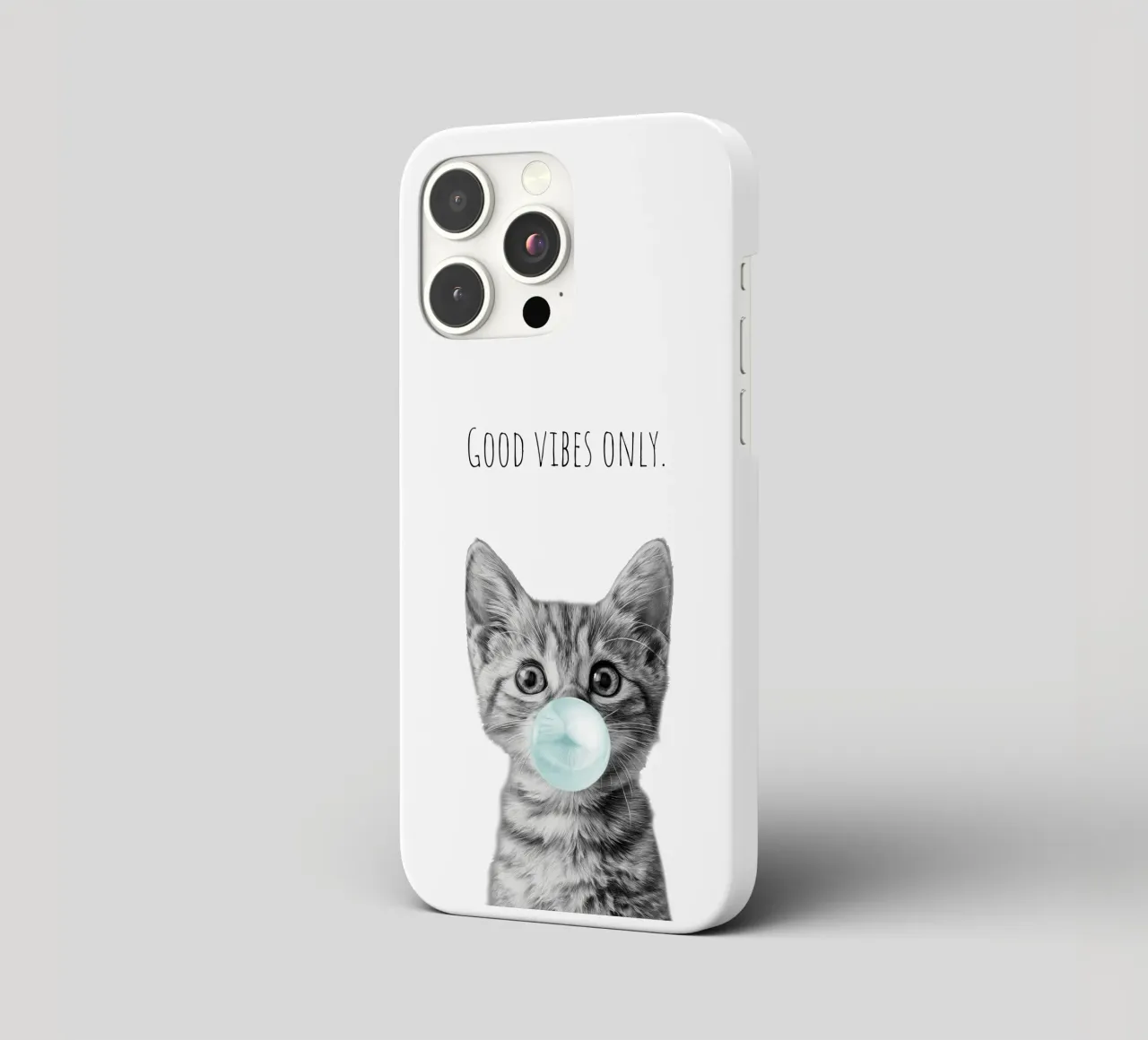 Cool cat - Good Vibes Only - turchese cover iphone da Melanie Viola