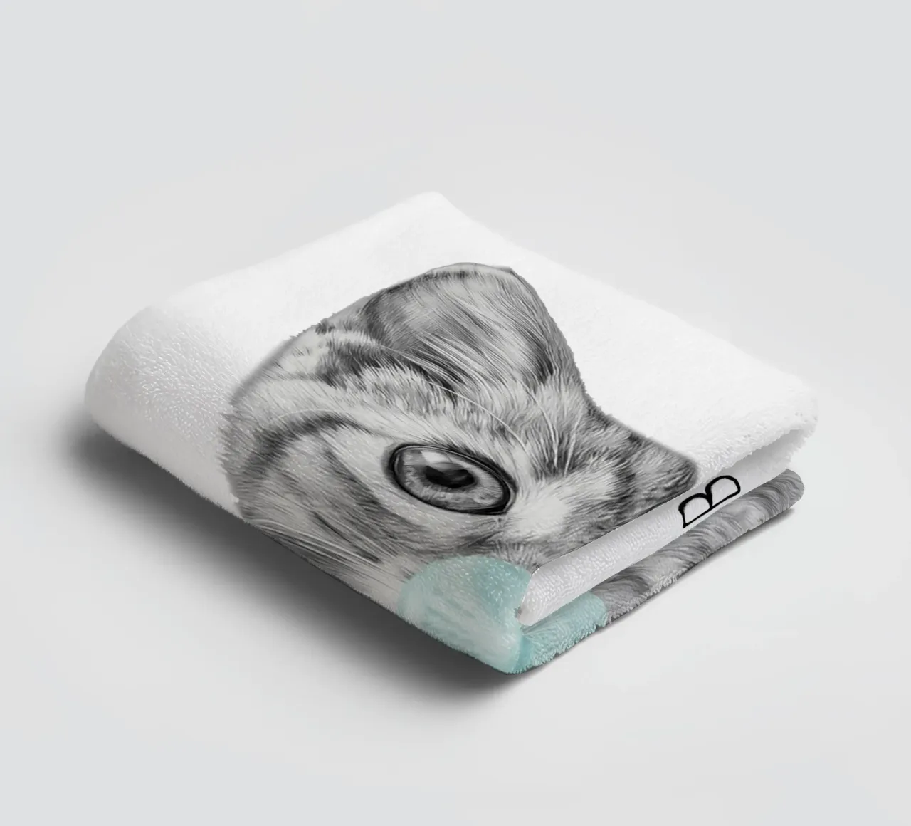Cool cat - Good Vibes Only - turchese asciugamano da bagno da Melanie Viola