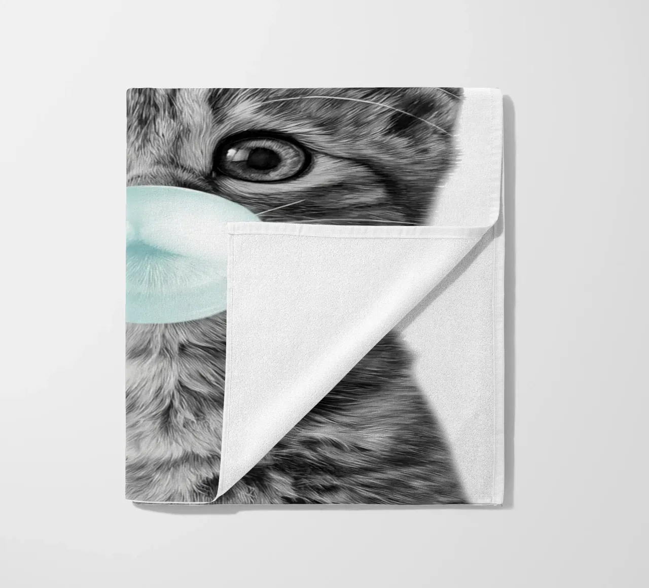 Cool cat - Good Vibes Only - turchese telo mare da Melanie Viola