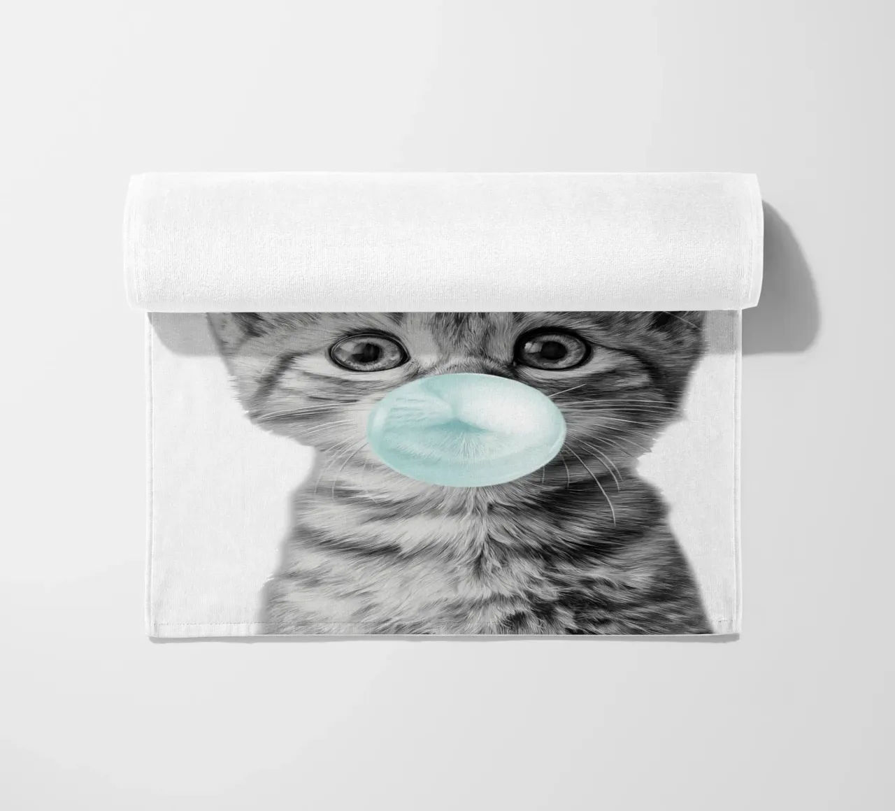 Cool cat - Good Vibes Only - turchese telo mare da Melanie Viola