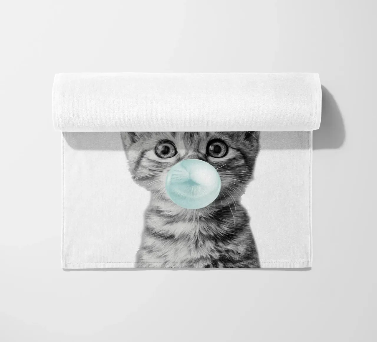 Cool cat - Good Vibes Only - turchese telo mare da Melanie Viola