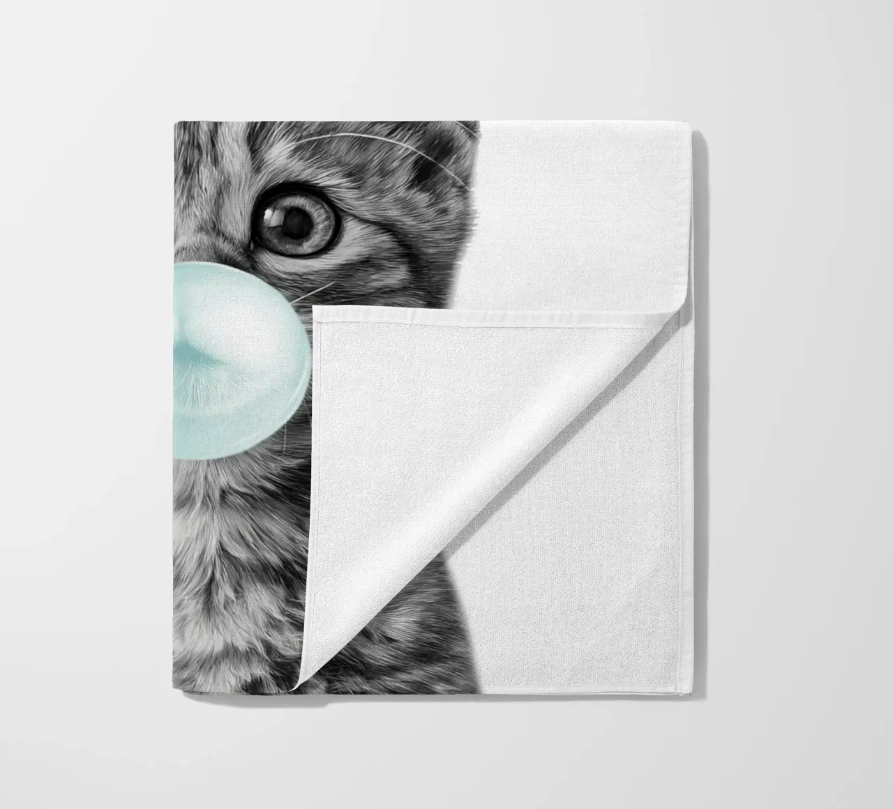 Cool cat - Good Vibes Only - turchese telo mare da Melanie Viola