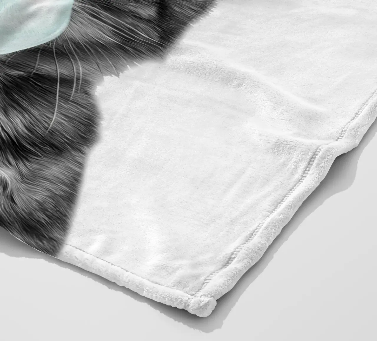 Cool cat - Good Vibes Only - turchese coperta in pile da Melanie Viola