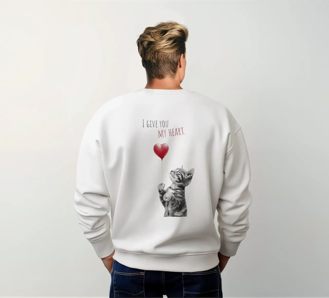 Cat love sweatshirt by Melanie Viola