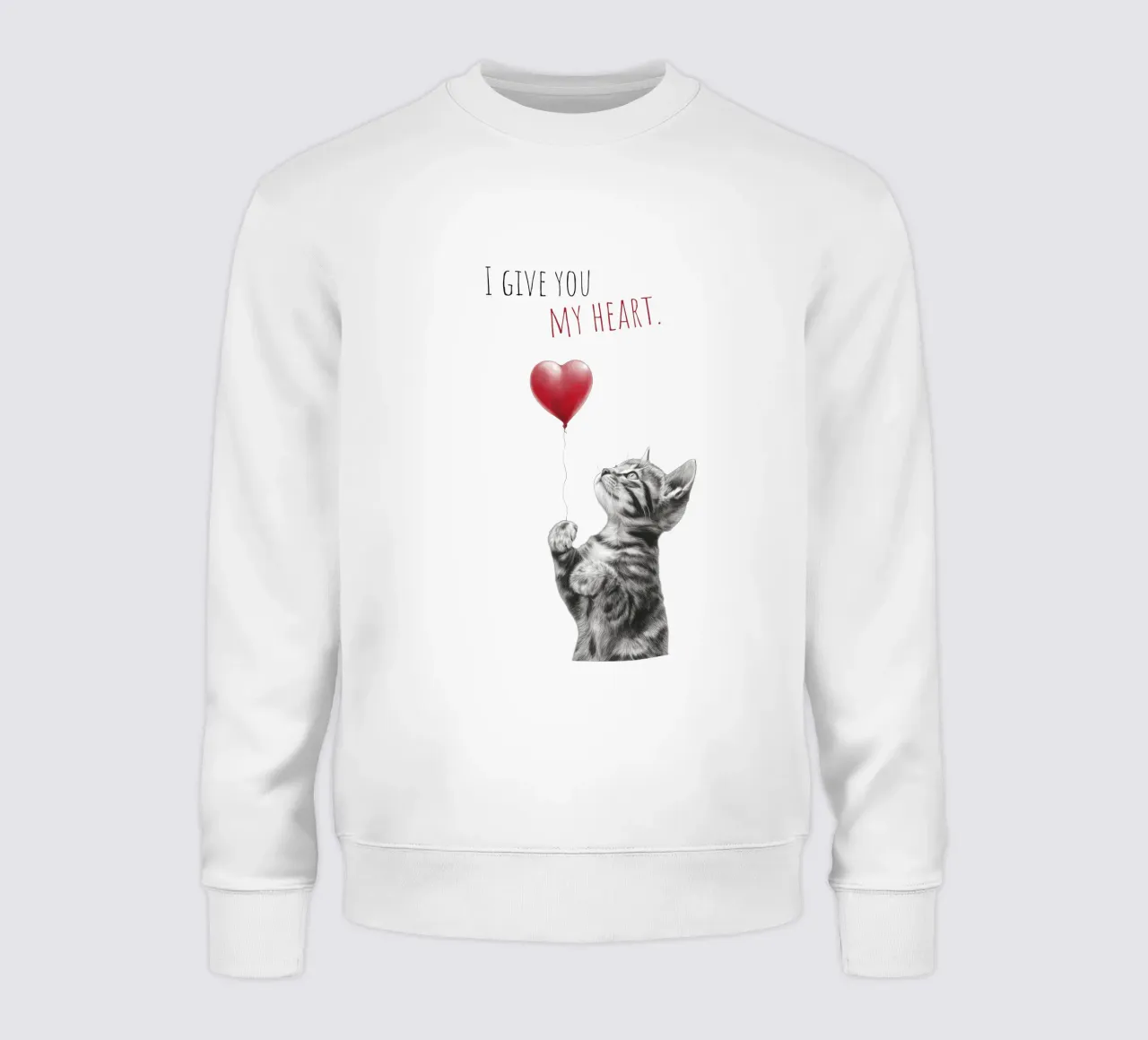 Cat love sweatshirt by Melanie Viola