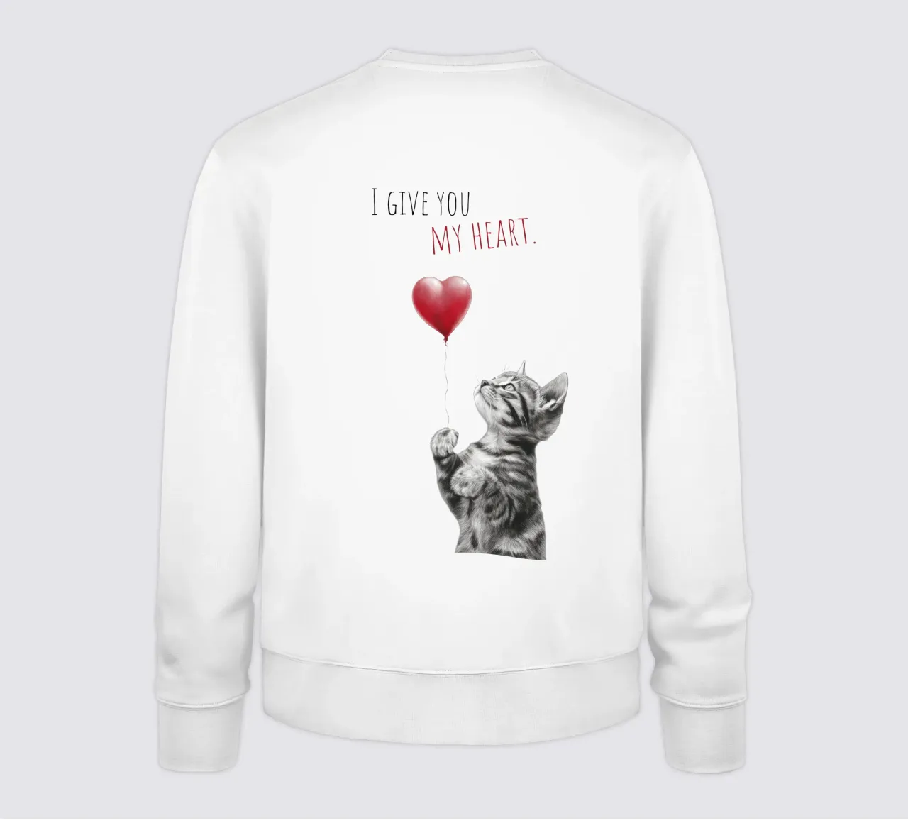 Cat love sweatshirt by Melanie Viola
