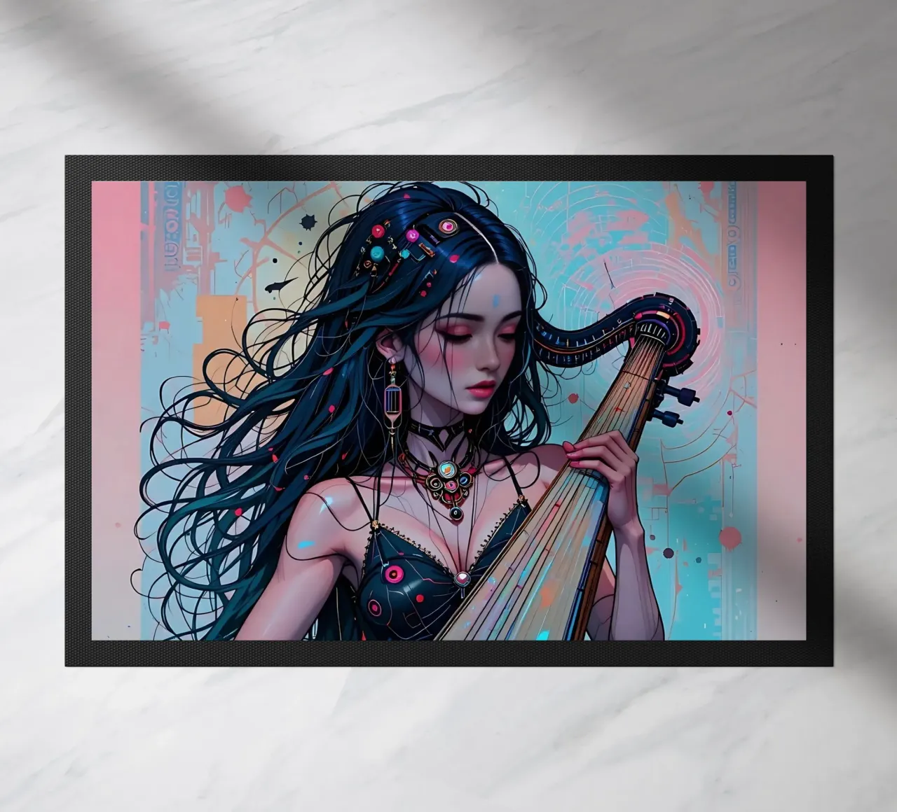 Woman and instrument zerbino da Piccola Serenata