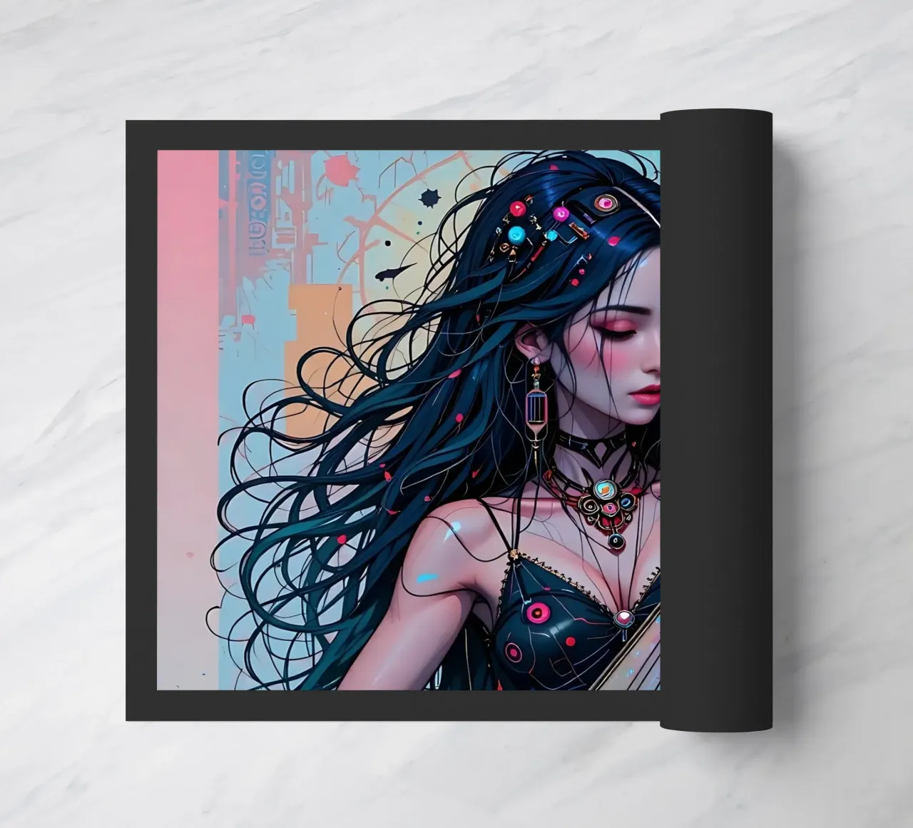 Woman and instrument zerbino da Piccola Serenata