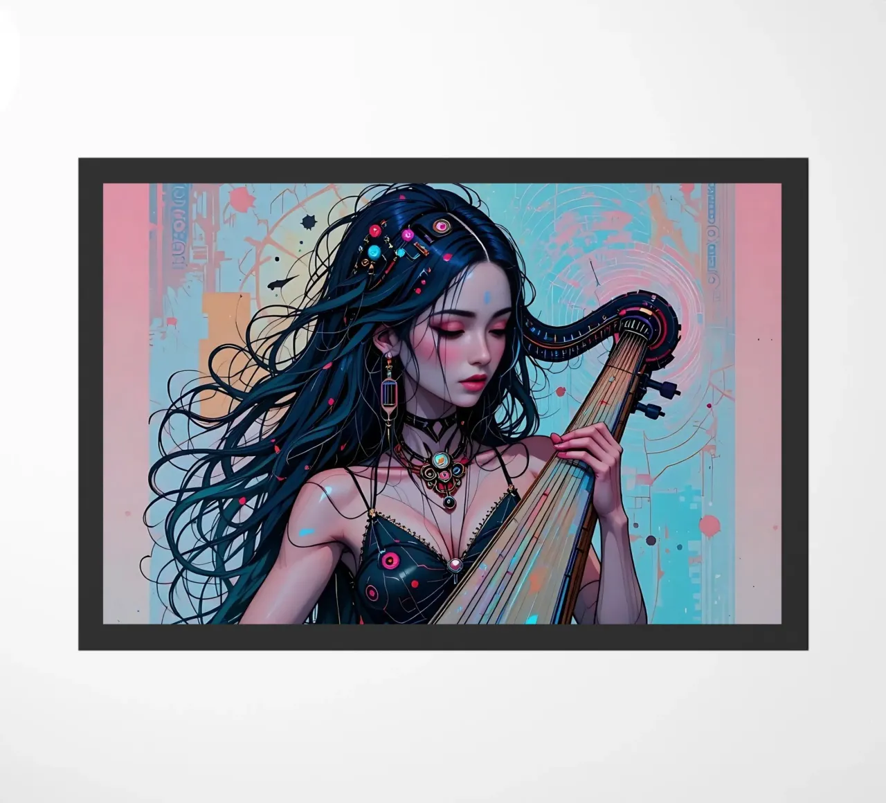 Woman and instrument zerbino da Piccola Serenata