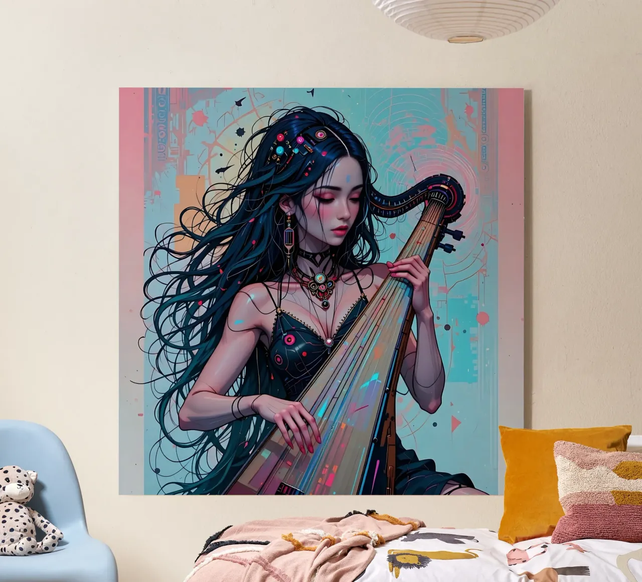 Frau und Instrument Acryl-Glas von Piccola Serenata