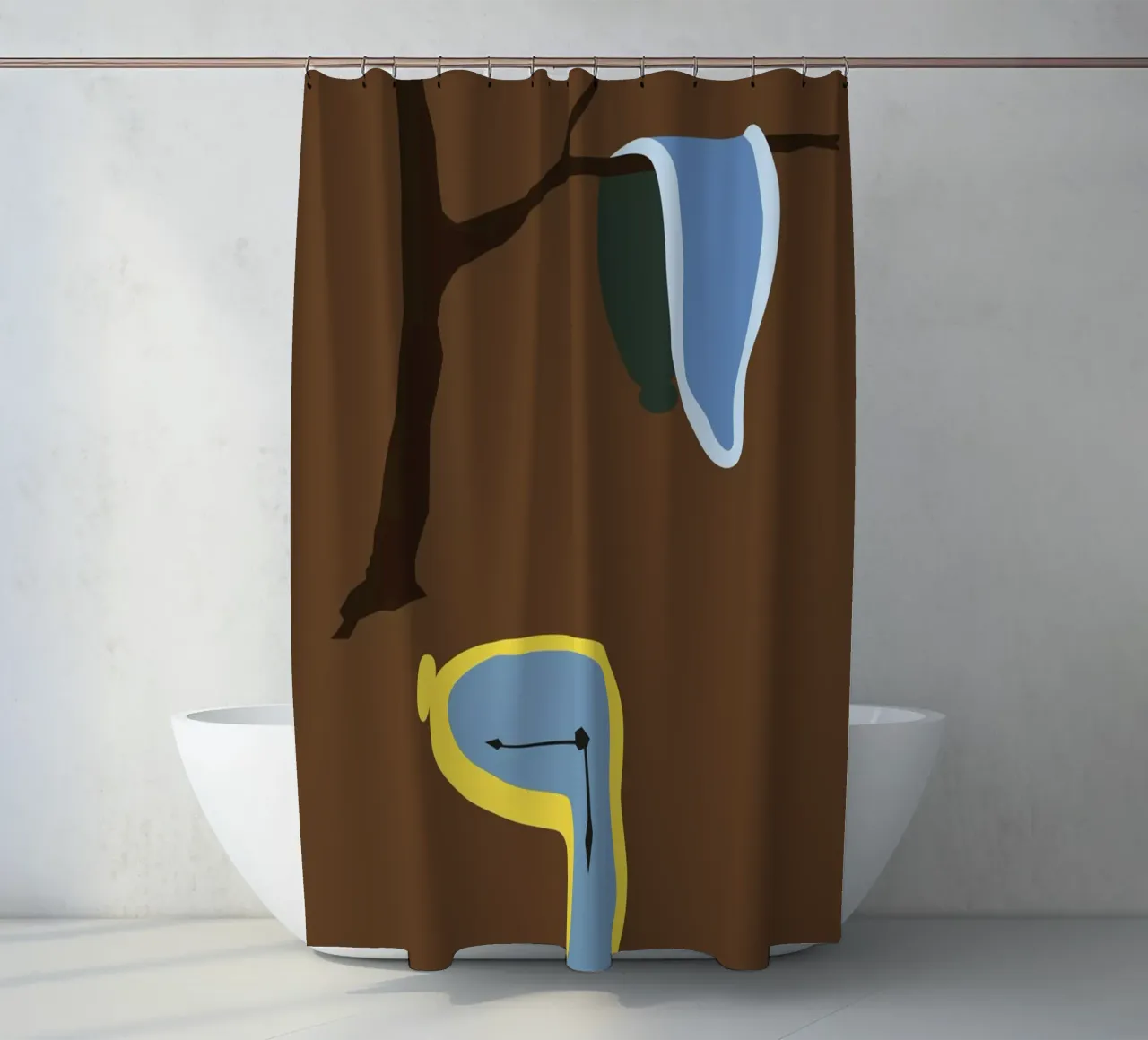 The Persistence Of Memory shower curtain by Rafa Gomes